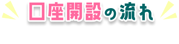 口座開設の流れ スマホでOK!最短10分で申込み完了!