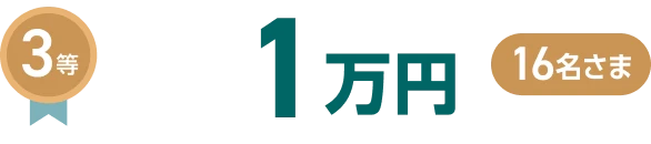 3等1万円16名さま